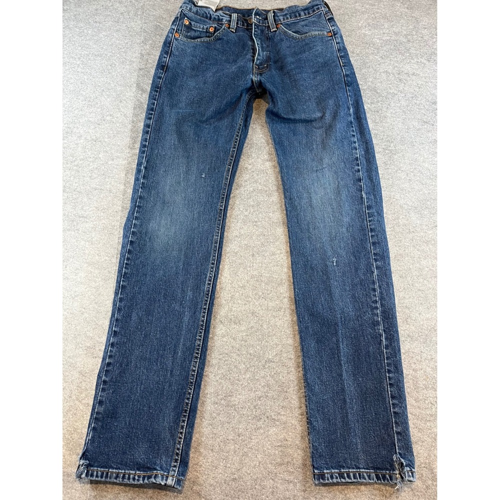 Levi's Mens 505 Regular Fit Blue Denim Straight Leg Jeans W29 L32 Casual Classic